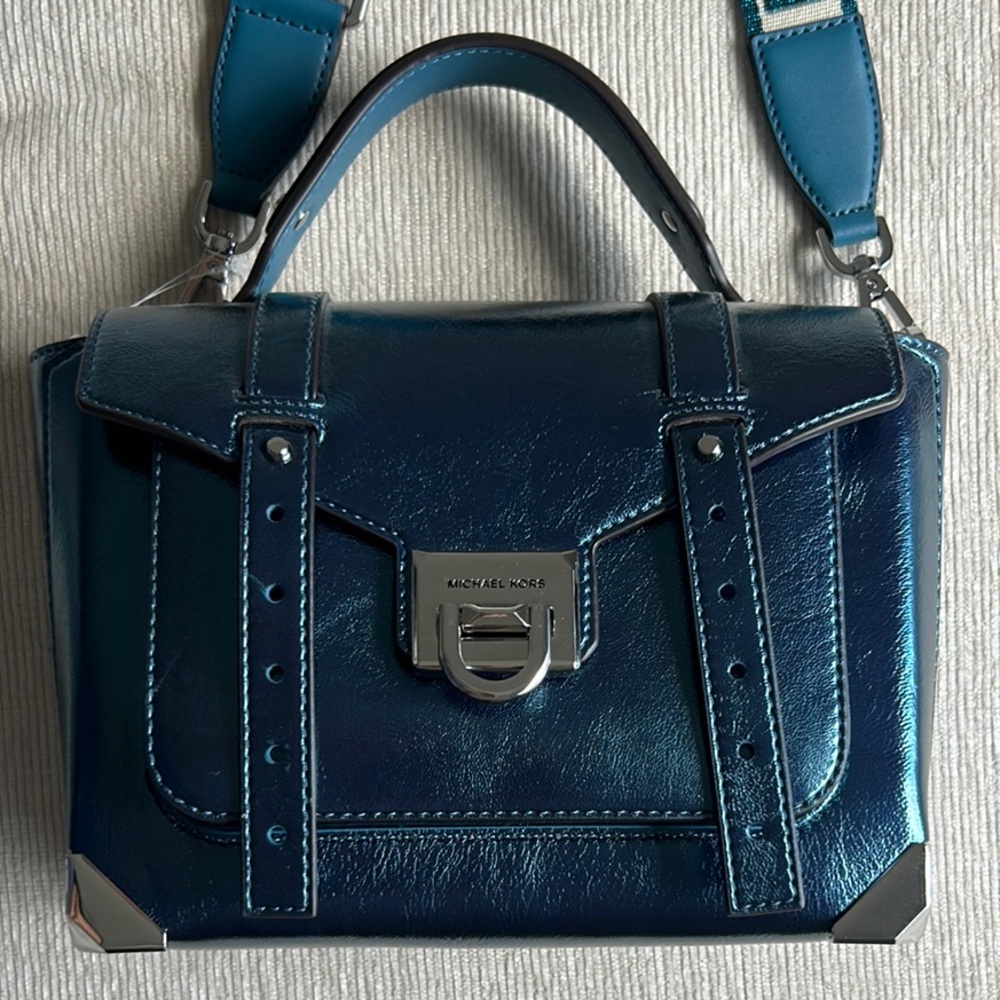 Michael Kors Manhattan Medium TH School Satchel – Teal